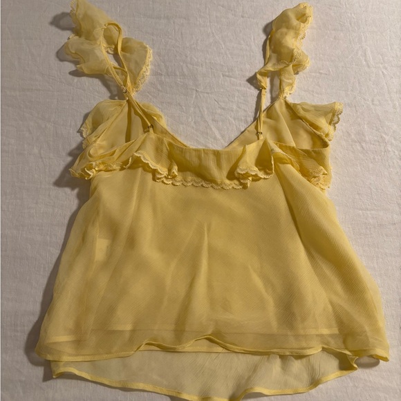 Tularosa Yellow Ruffle Blouse - Picture 4 of 4